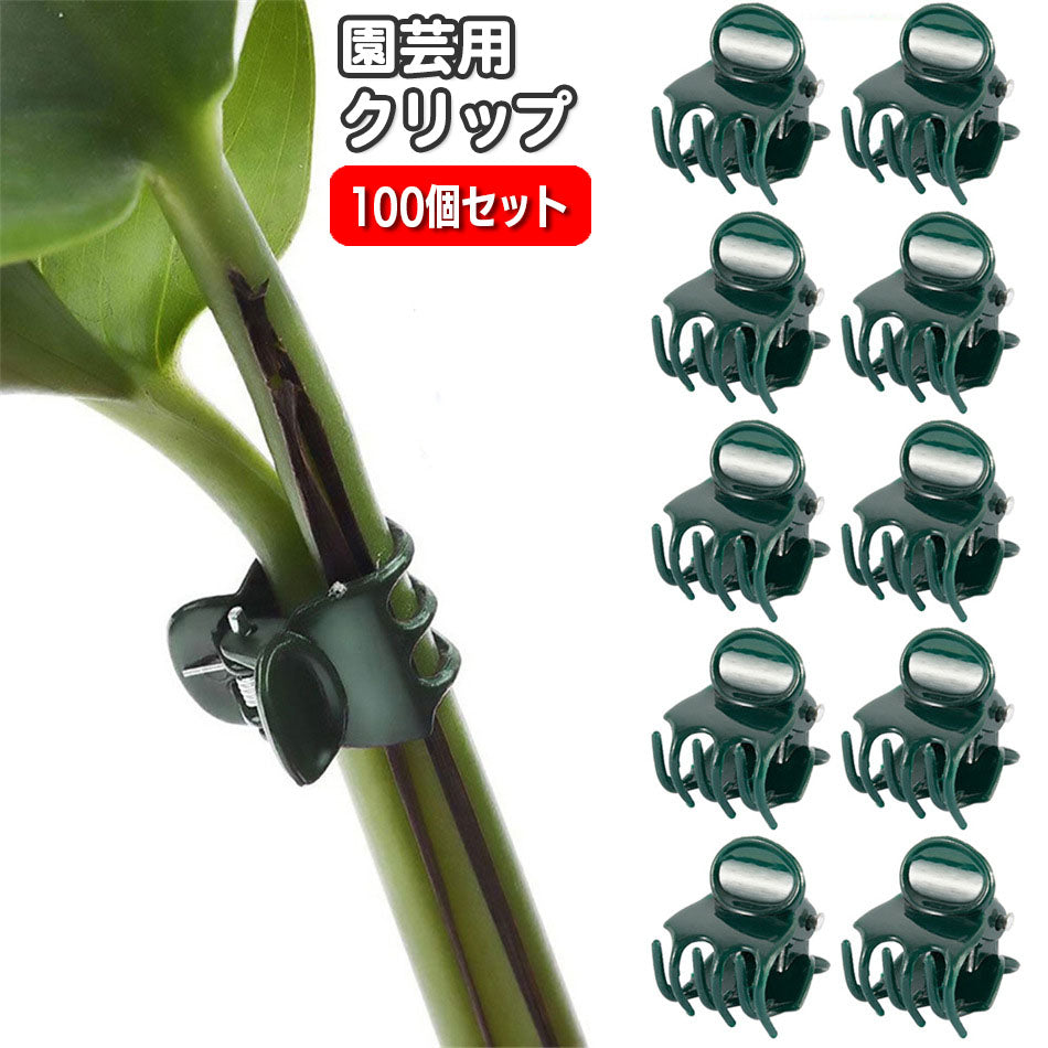 園芸用クリップ 植物クリップ 100個入り 誘引クリップ 植物サポート つる 商品画像