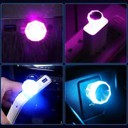 自動車用ルームランプ 車内灯 USBポート差し込み LEDライト イルミライト 車用品 カー用品 カーアクセサリー 小型 点滅 装飾 電飾 デコレーション 内装パーツ