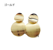 ピアス レディース アクセサリー スタッドピアス ラウンド プレート シンプル カジュアル おしゃれ 可愛い お出かけ 定番 プレゼント ギフト 贈り物 女性用 両耳用 ゴールドカラー シルバーカラー