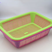 バスケット かご プラスチック トレー収納カゴ 整理用品 軽量 キッチン 台所 果物入れ フルーツバスケット小物入れ カラフル