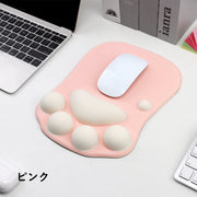 マウスパッド リストレスト 滑り止め 肉球 ネコ 猫の手 クッション サポート かわいい パソコンアクセサリー PC オフィス リモートワーク