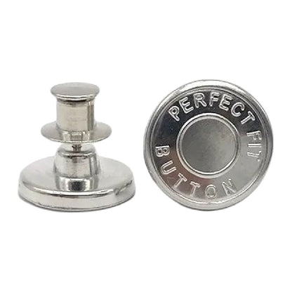 ジーンズボタン 2個セット ボタンピン メンズ レディース ピン 6【シルバー×perfect】 バリエーション画像