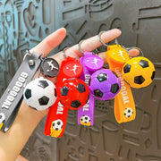 キーホルダー キーリング付き メンズキーホルダー 男女兼用 ジュニア キーリング ストラップ サッカー ボール ゴール 鍵 カギ 鞄 プレゼント