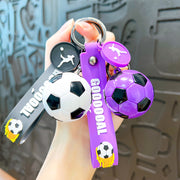 キーホルダー キーリング付き メンズキーホルダー 男女兼用 ジュニア キーリング ストラップ サッカー ボール ゴール 鍵 カギ 鞄 プレゼント