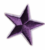 ワッペン 10個セット アップリケ 星 スター アイロン接着 手芸 クラフト DIY ゴールド シルバー イエロー レッド ブラック パープル