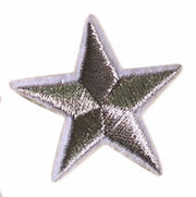 ワッペン 10個セット アップリケ 星 スター アイロン接着 手芸 クラフト DIY ゴールド シルバー イエロー レッド ブラック パープル