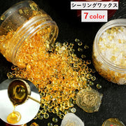 シーリングワックス 封印 封蝋 ワックス 顆粒 文房具 ステーショナリー 手紙 レター 案内状 招待状 コラージュ かわいい 可愛い おしゃれ 簡単 白 黄 ゴールドカラー