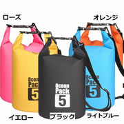 防水バッグ ショルダーバッグ アウトドア用品 ドラム型 5L 手提げ 肩掛け 大容量 たためる 収納 持ち運び 便利 旅行 登山
