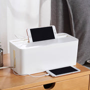 ケーブルボックス 収納家具 充電ステーション ケーブル収納 配線カバー ケーブル ボックス 整理 蓋付き ふた付き ほこり防止 保護 目隠し シンプル 無地