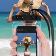 スマホ用防水ケース 防水ポーチ スマートフォン ウォータープルーフ スマホアクセサリー スマホカバー タッチ可能 防水 防雨 エアクッション お風呂 プール 水中 空気入り