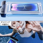 スマホ用防水ケース 防水ポーチ スマートフォン ウォータープルーフ スマホアクセサリー スマホカバー タッチ可能 防水 防雨 エアクッション お風呂 プール 水中 空気入り