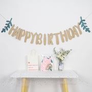 ガーランド happybirthday ハッピーバースデー お誕生日 壁飾り メモリアル イベント パーティー お祝い ナチュラル かわいい おしゃれ ウォールデコレーション