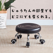 ロースツール ミニサイズ キャスター付き 作業用スツールフットケアチェア 作業イス 丸椅子 厚手クッション 移動 シンプル 回転イス
