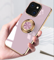 iPhoneケース スマートフォンケース スマホケース スマホカバー リング付き スタンド機能 マグネット用鉄板内臓 車載ホルダー対応 シンプル 背面保護 保護 傷防止 おしゃれ お洒落 可愛い レディース 女性 iPhone アイフォン 保護カバー
