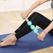 スティックローラー コロコロ 持ち手付き グリップ付き ボール 突起 トゲトゲ ストレッチ 指圧の代用 筋肉のこりをほぐす