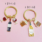 キーホルダー キーリング ワイン ビール お酒 メンズ レディース おしゃれ ユニーク プレゼント ギフト ファッション小物