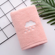 フェイスタオル 35×75cm インテリア用品 日用品 バス用品 刺繍 天気 厚手 吸水 ふんわり おしゃれ かわいい 脱衣所 キッチン トイレ ジム デイリー ギフト