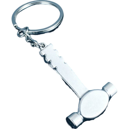 キーホルダー ミニ工具 ツール ミニチュア シルバーカラー つや消し 7【ハンマー】 バリエーション画像
