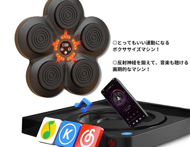 ボクシングマシン パンチングマシン パンチングパッド 音楽 ミュージック ワイヤレス 商品画像2