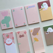 メモ帳 メモ用紙 メモ 50枚入り 文房具 ステーショナリー チューリップ お花 ネコ 猫 おしゃれ 可愛い 雑貨