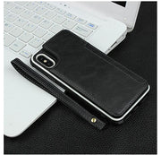 iPhoneケース スマホケース iPhoneカバー ストラップ付き 保護 傷防止 カード収納 マグネットボタン フェイクレザー レザー調  無地 シンプル おしゃれ ブラック 黒 ブラウン スマホ用品 アイフォーン 12 13 mini Pro ProMax レディース メンズ