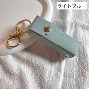 リップケース リップホルダー カラビナ付き 口紅ケース 化粧ポーチ コンパクト ミニサイズ 合皮 おしゃれ かわいい 上品 スクエア BOX型 プレゼント ギフト 贈り物 女性 レディース 婦人 大人女子 学生