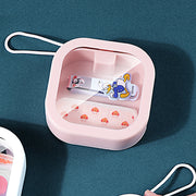 アクセサリーケース 小物入れ ミニ 携帯用 スライド式 引き出し 中身が見える 四角形 スクエア型 コンパクト 持ち歩き便利 小物収納 ヘアアクセサリー収納 綿棒入れ お出掛け 旅行