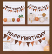 ガーランド フラッグ 三角旗 HAPPY BIRTHDAY 壁飾り 誕生日 バースデー メモリアル イベント パーティー インテリア 可愛い おしゃれ