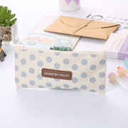 ペンケース 筆箱 ふでばこ 筆記用具入れ 小物収納 ポーチ 文房具 ステーショナリー ファスナー シンプル チェック 格子 ドット 水玉 おしゃれ 可愛い