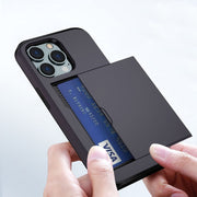 iPhone用ケース カードホルダー付き 汎用型 カード収納 交通系カード入れ クレカ iPhone17  iPhone16 iPhone16Pro iPhone15 15Pro  iPhone13 Phone14 14Pro 14ProMax 背面保護 傷予防 傷防止   保護カバー 携帯ケース アイフォン用ケース スマートフォンケース