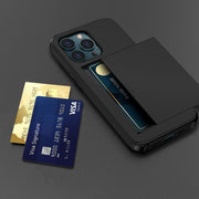 iPhone用ケース カードホルダー付き 汎用型 カード収納 交通系カード入れ クレカ iPhone17  iPhone16 iPhone16Pro iPhone15 15Pro  iPhone13 Phone14 14Pro 14ProMax 背面保護 傷予防 傷防止   保護カバー 携帯ケース アイフォン用ケース スマートフォンケース
