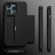 iPhone用ケース カードホルダー付き 汎用型 カード収納 交通系カード入れ クレカ iPhone17  iPhone16 iPhone16Pro iPhone15 15Pro  iPhone13 Phone14 14Pro 14ProMax 背面保護 傷予防 傷防止   保護カバー 携帯ケース アイフォン用ケース スマートフォンケース