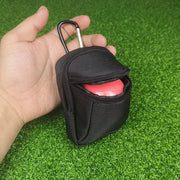 ゴルフボールバッグ ボールケース ゴルフボール入れ ゴルフポーチ カラビナ付き ぶら下げ シンプル ファスナー ベルトポーチ ミニポーチ 携帯 ポータブル ゴルフ用品 ラウンド小物