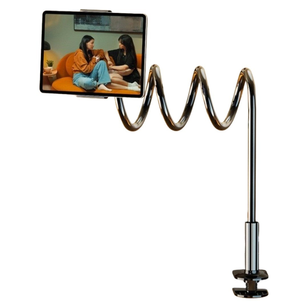 タブレットスタンド タブレットホルダー 80cm ロング 360度回転 挟み式 クリップ式 ロングアーム 寝ながら 勉強 読書 ゲーム 長い 会議 便利アイテム