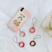 リングストラップ フィンガーストラップ 携帯ストラップ スマホリング ドーナツ型 落下防止 シリコン製 かわいい キュート ポップ やわらかい スマートフォン 携帯電話 便利 スマホアクセサリー