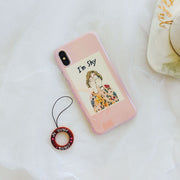 リングストラップ フィンガーストラップ 携帯ストラップ スマホリング ドーナツ型 落下防止 シリコン製 かわいい キュート ポップ やわらかい スマートフォン 携帯電話 便利 スマホアクセサリー