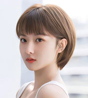 フルウィッグ 全頭かつら ショート ボブ レディース 女性 前髪あり ストレート ナチュラル イメージチェンジ イメチェン お洒落 可愛い かわいい キュート ヘアアクセサリー ブラック ブラウン 黒 茶