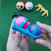 ゴルフボールホルダー ゴルフクリップ ボールクリップ 2ボール用 2個用 ダブルボール スポーツ用品 ゴルフ用品 ボールケース シンプル コンパクト スリム 持ち歩き 携帯 便利 練習 トレーニング