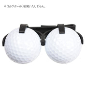 ゴルフボールホルダー ゴルフクリップ ボールクリップ 2ボール用 2個用 ダブルボール スポーツ用品 ゴルフ用品 ボールケース シンプル コンパクト スリム 持ち歩き 携帯 便利 練習 トレーニング