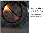 目覚まし時計 置時計 レトロ ベル 金属 メタル レトロ 大音量 子供 大人 シンプル かっこいいい おしゃれ アナログ 針 アラーム めざまし 寝室 メタリック インテリア雑貨 2度寝防止 ブラック シルバー ホワイト ブルー 男の子 男子 男性 女性