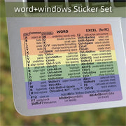 ショートカットキー ステッカー シール 2枚セット パソコンアクセサリー Windows word excel ノートPC 便利