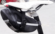 自転車用サドルバッグ リアバッグ ポーチ ケース 小物入れ 収納 面ファスナー 反射材 取り付け簡単 大容量 メッシュネット ロードバイク マウンテンバイク サイクリング 自転車アクセサリー