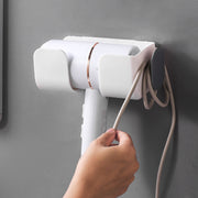 ドライヤーホルダー ドライヤーラック ドライヤー収納 壁面 バス用品 壁掛け バスルーム 洗面所 ドライヤースタンド コード収納 貼付けタイプ シンプル