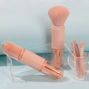メイクブラシセット 4本セット 4in1 収納ケース付き レディース 女性 化粧ブラシ 化粧筆 コスメブラシ チークブラシ アイシャドウブラシ ふで メイクアップブラシ コンパクト おしゃれ かわいい メイク道具 持ち運び ポータブル 出先 化粧直し