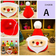 手作りキット 手芸セット クリスマス 帽子 パーティ トナカイ サンタ サンタクロース 雪ダルマ ツリー ハンドメイド フエルト フェルト プレゼント 可愛い かわいい DIY 材料 縫製