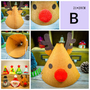 手作りキット 手芸セット クリスマス 帽子 パーティ トナカイ サンタ サンタクロース 雪ダルマ ツリー ハンドメイド フエルト フェルト プレゼント 可愛い かわいい DIY 材料 縫製