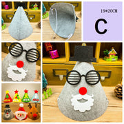 手作りキット 手芸セット クリスマス 帽子 パーティ トナカイ サンタ サンタクロース 雪ダルマ ツリー ハンドメイド フエルト フェルト プレゼント 可愛い かわいい DIY 材料 縫製