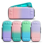 Nintendo Switchケース SwitchLiteケース 周辺機器 ニンテンドースイッチ スイッチライト 有機EL 保護カバー ファスナー ストラップ付き 収納 持ち運び グラデーション 無地 かわいい おしゃれ