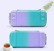 Nintendo Switchケース SwitchLiteケース 周辺機器 ニンテンドースイッチ スイッチライト 有機EL 保護カバー ファスナー ストラップ付き 収納 持ち運び グラデーション 無地 かわいい おしゃれ
