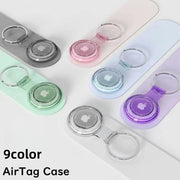 保護ケース カバー AirTag エアタグ ロケーショントラッカー アップル 防水 紛失防止 耐衝撃 クリア 透明 キーリング付き